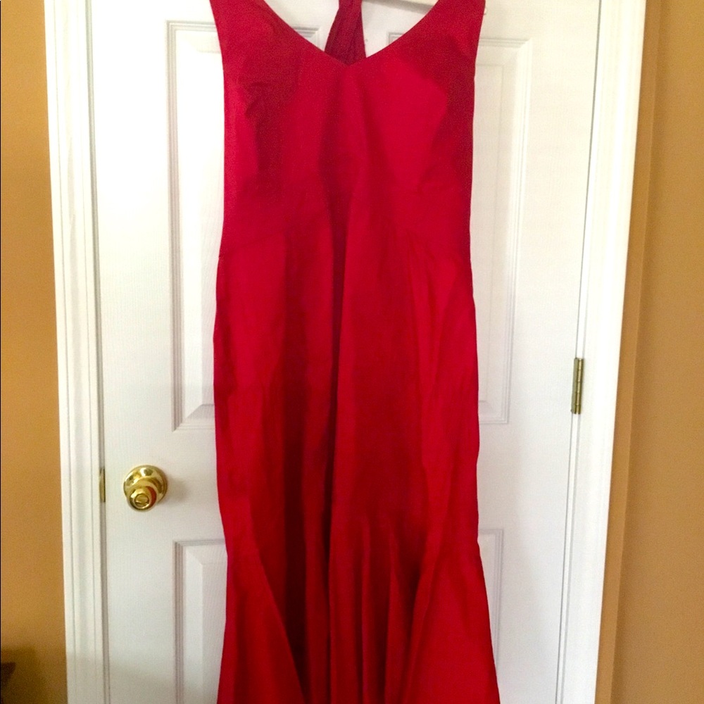 Red Strapless Dress by Ashley Stewart